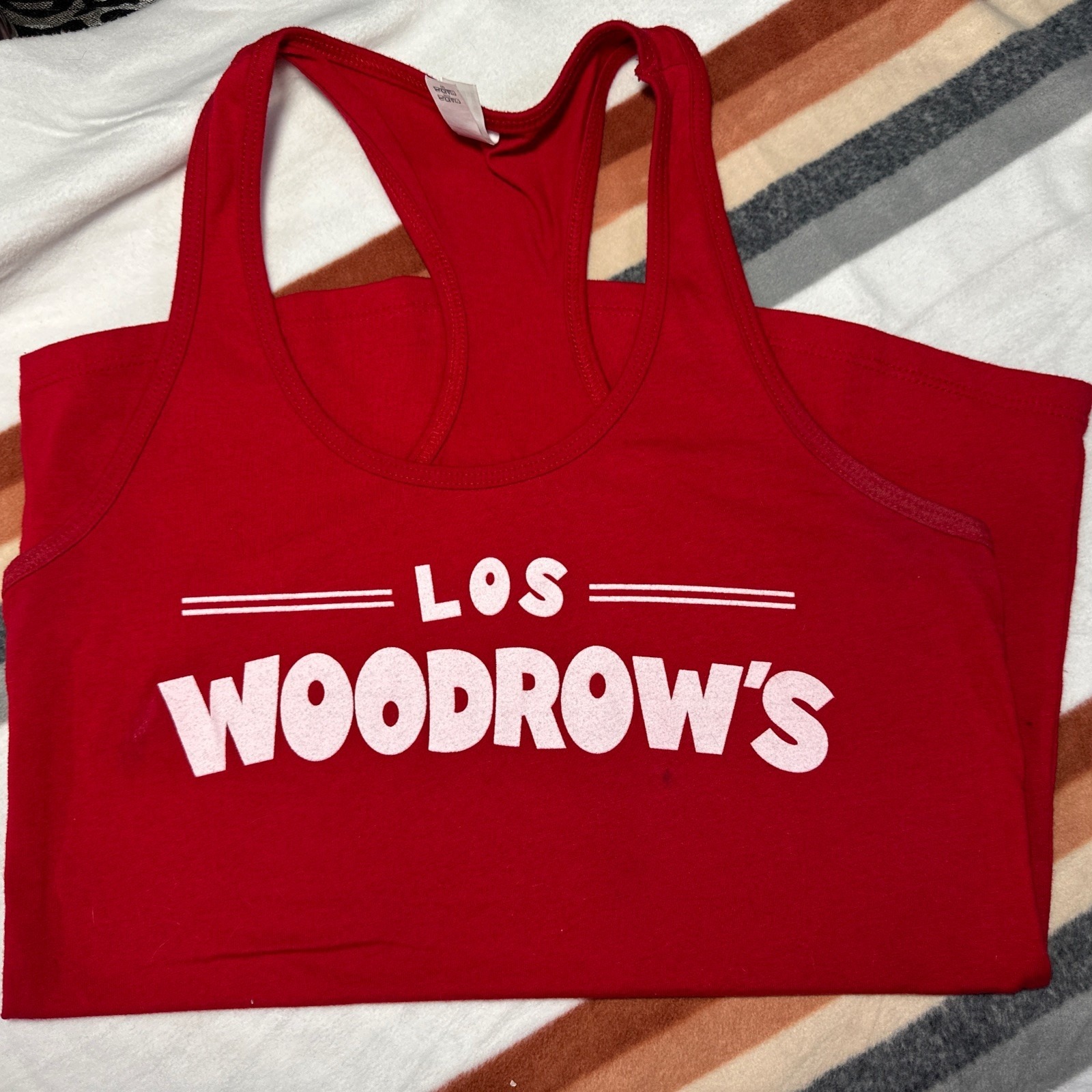 Little Woodrow's Los Woodrows Racerorback Tank Red Size Small!